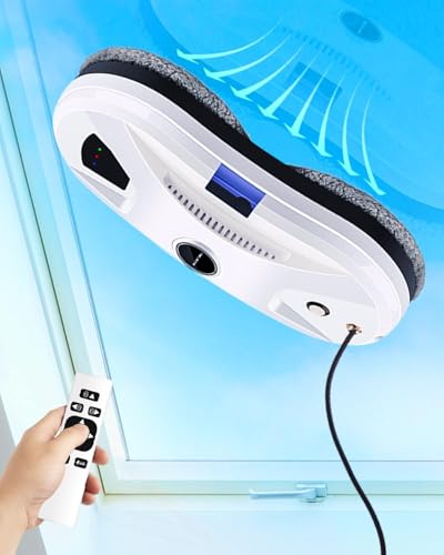LIECTROUX YW610 Fensterputzroboter mit automatischem Wassersprühen, Fensterreiniger mit Fernbedienung, automatischer Fensterreiniger für Innen-/Außenfenster von LIECTROUX
