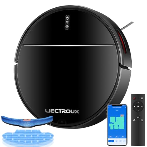 Liectroux M7S Pro - 4000Pa - Saugroboter mit Wischfunktion - Schlank - Saugroboter - Intelligente Navigation - Funktioniert mit App und Alexa und Google Home - Schwarz Liectroux M7S Pro - 4000Pa - Saugroboter mit Wischfunktion - Schlank - Saugroboter - Intelligente Navigation - Funktioniert mit App und Alexa und Google Home - Schwarz von LIECTROUX