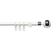 Liedeco Gardinenstange "Fertigstilgarnitur 20 mm Power Kugel mit Ring", 1 läufig-läufig, Fixmaß, Gardinenstange Komplett von LIEDECO