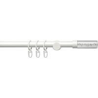 Liedeco Gardinenstange "Fertigstilgarnitur 20 mm Power Zylinder Acryl", 1 läufig-läufig, Fixmaß, Gardinenstange Komplett von LIEDECO