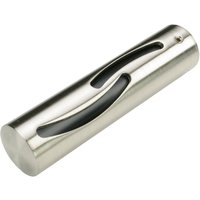 Liedeco Gardinenstangen-Endstück "Endstück, Endknopf edelstahl-optik "France" Dijon - 2 Stück", (2 St.), Endstück, Endknopf Zylinder, 2 Stück von LIEDECO