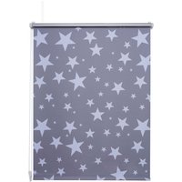 Liedeco Seitenzugrollo "Druckdesign Sterne" verdunkelnd energiesparend ohne Bohren freihängend Klemmfix Rollo Design Sterne von LIEDECO