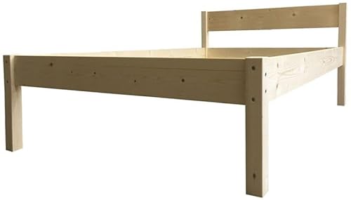 LIEGEWERK Seniorenbett mit Kopfteil 140x200 cm Massivholzbett Bett Holzbett Holz 140 erhöhtes (Betthöhe 55cm, 140cm x 200cm) von LIEGEWERK
