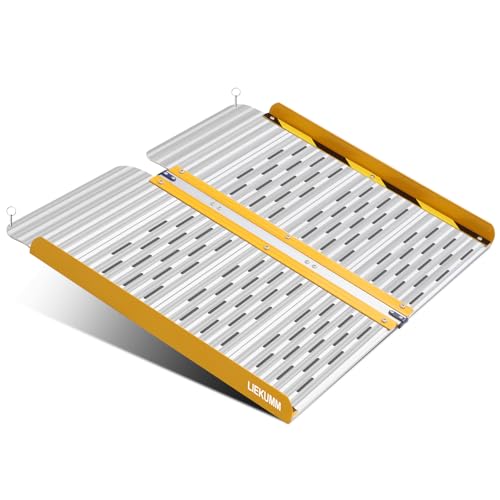 LIEKUMM Rollstuhlrampe Klappbar 61 cm, 300 kg Tragkraft, Rollstuhlrampe für Treppen & Türschwellen, Auffahrrampe Rollstuhl aus Aluminium, Rampe für Rollstuhl Zuhause von LIEKUMM