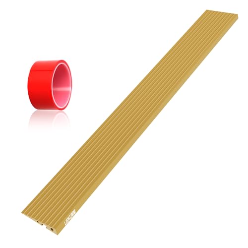 LIEKUMM 2 cm Höhe PVC Türschwellenrampe, 800 kg Tragkraft Tragbar Rollstuhlrampe für Treppen, Innen- und Außenbereich, Schwellenrampe für Elektro-Rollstuhl, Kinderwagen, Garage, Gelb von LIEKUMM