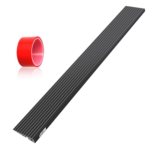 LIEKUMM 2 cm Höhe PVC Türschwellenrampe, 800 kg Tragkraft Türschwellenrampe Saugroboter, Rollstuhlrampe für Innen- und Außenbereich, Schwellenrampe für Elektro-Rollstuhl, Schwarz von LIEKUMM