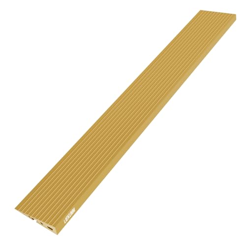 LIEKUMM 2,5 cm Höhe PVC Türschwellenrampe, 800 kg Tragkraft Tragbar Rollstuhlrampe für Treppen, Innen- und Außenbereich, Schwellenrampe für Elektro-Rollstuhl, Kinderwagen, Garage, Gelb von LIEKUMM