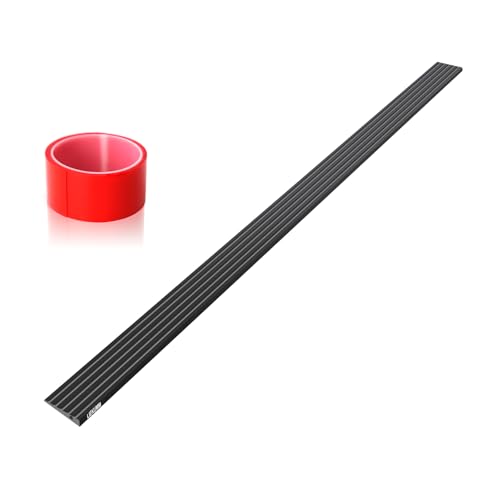LIEKUMM 1 cm Höhe PVC Türschwellenrampe, 800 kg Tragkraft Türschwellenrampe Saugroboter, Rollstuhlrampe für Innen- und Außenbereich, Schwellenrampe für Elektro-Rollstuhl, Schwarz von LIEKUMM