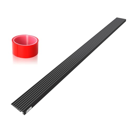 LIEKUMM 1,5 cm Höhe PVC Türschwellenrampe, 800 kg Tragkraft Türschwellenrampe Saugroboter, Rollstuhlrampe für Innen- und Außenbereich, Schwellenrampe für Elektro-Rollstuhl, Schwarz von LIEKUMM
