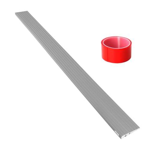 LIEKUMM 1,5 cm Höhe PVC Türschwellenrampe, 800 kg Tragkraft Türschwellenrampe Saugroboter, Rollstuhlrampe für Innen- und Außenbereich, Schwellenrampe für Elektro-Rollstuhl, Kinderwagen, Garage, Grau von LIEKUMM