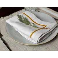 Individuelle Leinenserviette Mit Borte. Stoff Leinen Servietten. Softened Servietten Set 4-6-8. Zur Hochzeit. Geschenk. Eco Freundliche Serviette von LIEMHOME