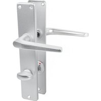 Lienbacher - Langschildgarnitur Europa F1 Aluminium Türdrücker Türbeschlag Türklinke Beschlag wc din Norm von LIENBACHER