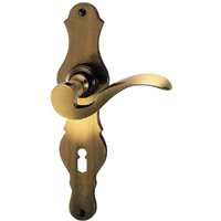 Lienbacher - Türdrücker Modell Löffel Langschildgarnitur Messing bronziert Türbeschlag Klinke Buntbart von LIENBACHER