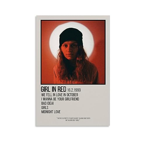 Girl in Red Art Poster Dekorative Malerei Leinwand Wandkunst Wohnzimmer Poster Schlafzimmer Malerei, Leinwand Kunst Poster Und Wandkunst Bilddruck Moderne Familienzimmer Dekor 16x24inch(40x60cm) von LIETEX