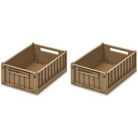 LIEWOOD - Weston Aufbewahrungsbox, 25 x 18 x 9,5 cm, oat (2er-Set) von LIEWOOD