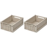 LIEWOOD - Weston Aufbewahrungsbox, 25 x 18 x 9,5 cm, sandy (2er-Set) von LIEWOOD