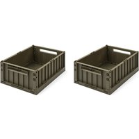 LIEWOOD - Weston Aufbewahrungsbox, 36 x 25 x 13,5 cm, army brown (2er-Set) von LIEWOOD