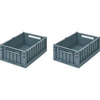 LIEWOOD - Weston Aufbewahrungsbox, 36 x 25 x 13,5 cm, whale blue (2er-Set) von LIEWOOD