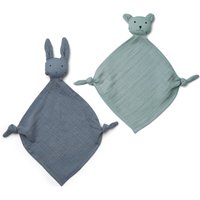 LIEWOOD - Yoko Mini Kuscheltücher, blue (2er-Set) von LIEWOOD A/S