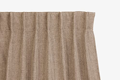 LIFA LIVING 1x Blickdichter Vorhang in 260 x 150 cm (L x B) & Taupe, Gewebte Gardine mit Kräuselband für Schiene, Waschbare Verdunklungsvorhänge aus Polyester von LIFA LIVING