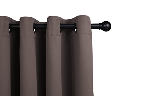 LIFA LIVING 1x Blickdichter Vorhang mit Ösen in Taupe, 250 x 150 cm (L x B) Verdunkelungsvorhang mit Ringen, Vorhang für Schlafzimmer, Wohnzimmer von LIFA LIVING