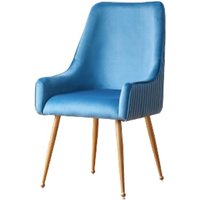 Satz von 1/2/4 Soho lux Samt gepolsterter Esszimmerstuhl einzeln – Blau - Blau von LIFE INTERIORS