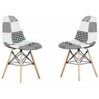 Set aus 1/2/4 Chrono Patchwork Eiffel Esszimmerstuhl – 2er-Set – Mehrfarbig - Multi von LIFE INTERIORS