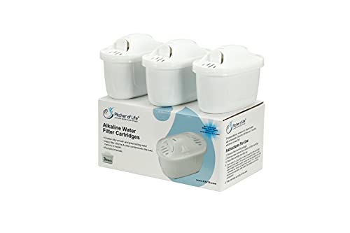 Pitcher of Life 2022 Ersatzwasserfilter für alkalische Kruge, von Life Ionisatoren (3 Stück) von LIFE IONIZER