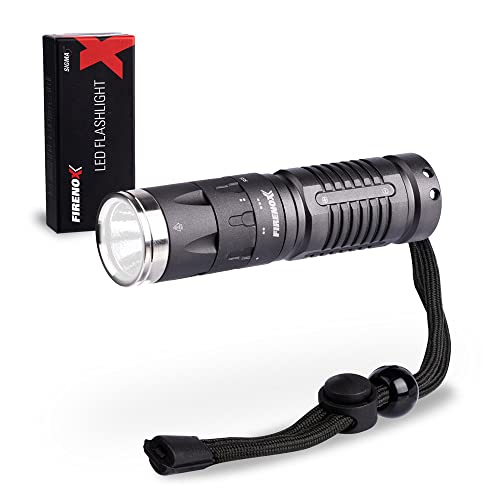 LIFE IS SIMPLE Firenox Sigma LED Taschenlampe Batterie betrieben | Taschenlampe LED klein wasserdicht | stoßfest | mit Holster | LED Taschenlampe dimmbar | LED Cree XPG-R5 | SOS-Funktion | 200 Lumen von LIFE IS SIMPLE