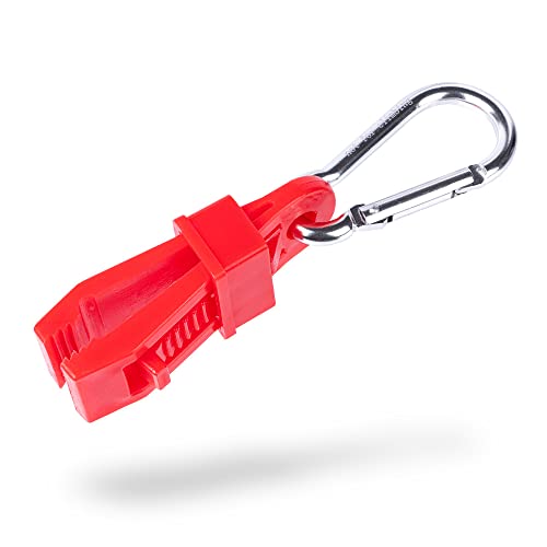 LIFE IS SIMPLE Tarp Clip mit Kararabinerhaken rot (Verschluss) von LIFE IS SIMPLE