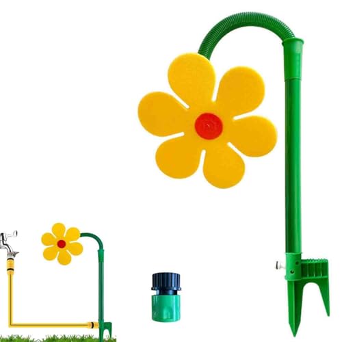 Crazy Daisy Sprinkler - 360°Rotating Dancing Flower Water Sprinkler, Fun Irrigation Tool, Dancing Daisy Sprinkler for Yard Watering Kids Playing. (Yellow) von LIFECOSM