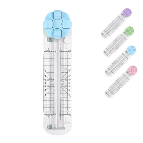Duomiluo 4 in 1 Paper Cutter, Concernas 4 in 1 Multi-Function Paper Trimmer, Multi-Functional Bidirectional Papers Trimmer, for Cutting Papers, Coupons, Postcards, Scrapbook (Purple) von LIFECOSM