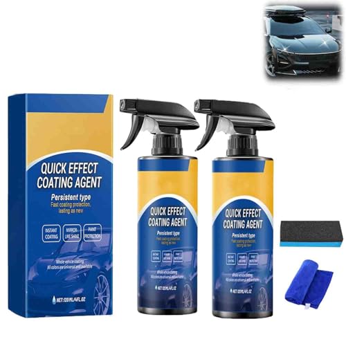 Quick Effect Coating Agent for Car, 3-in-1 Effective Car Coating Spray, Nano Auto Coating Agent Sprays for Shine, Protection, Scratch Quick Repair (2Pcs) von LIFECOSM