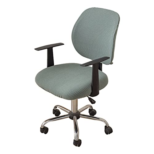 Bürostuhl Bezug Stretch Bezug für Bürostuhl,Elastische Stuhlhussen Spandex Office Computer Stuhlbezüge,Abnehmbare Waschbare für Bürostuhl Stretch Stuhlhussen Bezug,Dark Green,1PC von LIFEDX