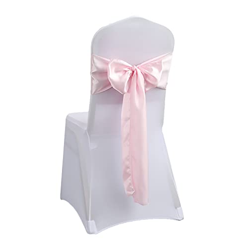 Elastische Stuhlschärpen Stuhl Schärpen,Schleifen,Bunte Satin Schärpe Hochzeit Stuhl Bogen Für Stuhl Deckt Schärpe Geburtstag Party Hotel Zeigen Dekoration,Rosa,10Pcs von LIFEDX