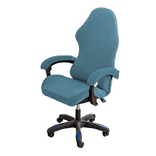 Gaming Stuhl Bezug Gamingstuhl Bezüge 4 Stück,Gaming Stuhlhussen mit Armlehnen/Stuhlrücken Bezug/Bürostuhl Bezug,Dehnbare Abnehmbar Waschbar für Computerstuhl Gamning-Stuhl,Kein Stuhl - Lake Blue von LIFEDX