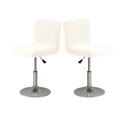 LIFEDX Barhocker Stuhlhussen Bezüge Bar Stuhlbezug Stuhlbezüge Barhocker Schonbezüge mit Rückenlehne Stretch 2/4/6 Stück, Hussen für Barhocker Waschbare, Barhockerhussen Höhe Schonbezug-Beige||2PCS von LIFEDX