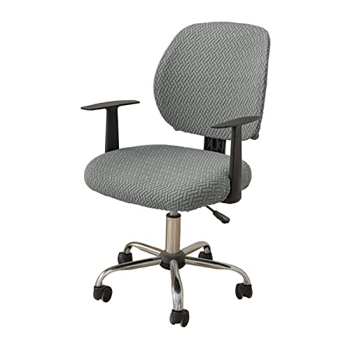 LIFEDX Bürostuhl Bezug Stretch Bezug für Bürostuhl,Elastische Stuhlhussen Spandex Office Computer Stuhlbezüge,Abnehmbare Waschbare für Bürostuhl Stretch Stuhlhussen Bezug-Grey||1PC von LIFEDX