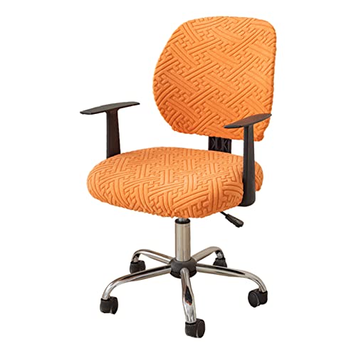 LIFEDX Bürostuhl Bezug Stretch Bezug für Bürostuhl,Elastische Stuhlhussen Spandex Office Computer Stuhlbezüge,Abnehmbare Waschbare für Bürostuhl Stretch Stuhlhussen Bezug-Orange||1PC von LIFEDX