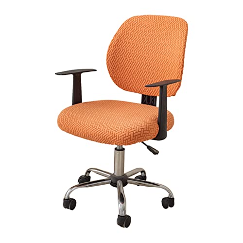 LIFEDX Bürostuhl Bezug Stretch Bezug für Bürostuhl,Elastische Stuhlhussen Spandex Office Computer Stuhlbezüge,Abnehmbare Waschbare für Bürostuhl Stretch Stuhlhussen Bezug-Orange||1PC von LIFEDX