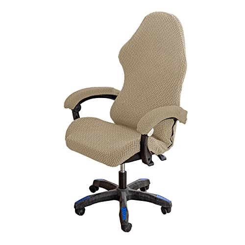 LIFEDX Gaming Stuhl Bezug Gamingstuhl Bezüge 4 Stück,Gaming Stuhlhussen mit Armlehnen/Stuhlrücken Bezug/Bürostuhl Bezug,Dehnbare Abnehmbar Waschbar für Computerstuhl Gamning-Stuhl,Kein Stuhl - Brown von LIFEDX