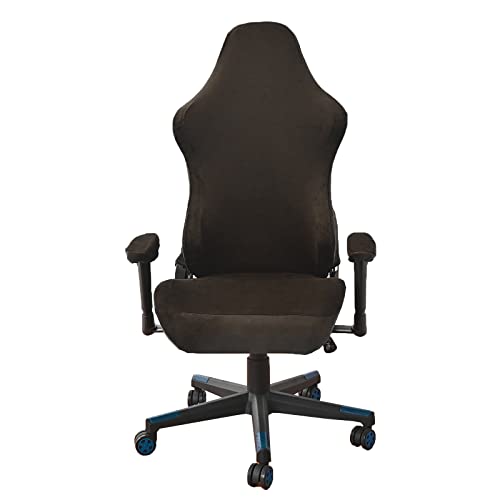 LIFEDX Gaming Stuhl Bezug Samt Gamingstuhl Bezüge 4 Stück,Stuhlhussen mit Armlehnen/Stuhlrücken Bezug/Bürostuhl Bezug,Dehnbare Abnehmbar Waschbar für Computerstuhl Gamning-Stuhl,Kein Stuhl - Khaki von LIFEDX