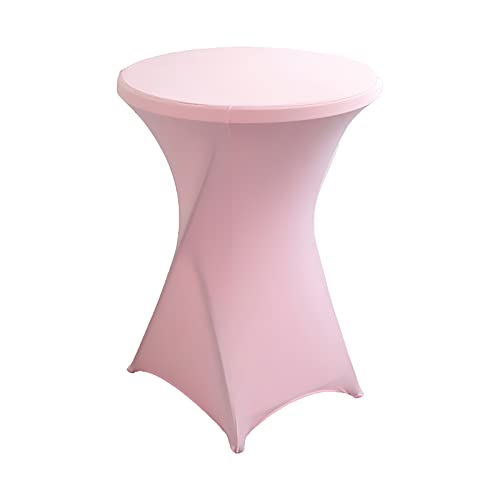 LIFEDX Stretch Stehtischhusse Stella für Bistrotisch,Stehtisch Hussen,Stella Elastischer Strechüberzug Elastische Tischdecke für Bistrotische,Hochzeitsfeier, Bankett,Party,Rosa,1Pc B von LIFEDX