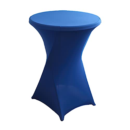 LIFEDX Stretch Stehtischhusse Stella für Bistrotisch,Stehtisch Hussen,Stella Elastischer Strechüberzug Elastische Tischdecke für Bistrotische,Hochzeitsfeier, Bankett,Party,Royal Blue,1Pc B von LIFEDX