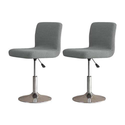LIFEDX Stuhlhussen Barhocker Bezüge Barstuhlbezug Stretch mit Rückenlehne 2/4/6 Stück, Hussen für Barhocker Bar Waschbarer Stuhl Abdeckung Passend, für Hohe Barhocker Stuhl Bezüge-Dark Gray||2PCS von LIFEDX