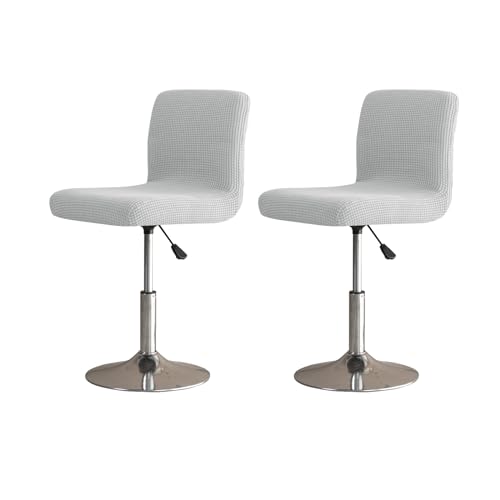 LIFEDX Stuhlhussen Barhocker Bezüge Barstuhlbezug Stretch mit Rückenlehne 2/4/6 Stück, Hussen für Barhocker Bar Waschbarer Stuhl Abdeckung Passend, für Hohe Barhocker Stuhl Bezüge-Gray||2PCS von LIFEDX