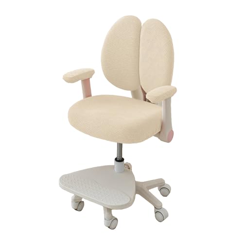 LIFEDX Stuhlhussen Stuhlbezüge Bürostuhl Bezug, Gaming Stuhl Bezug mit Armlehnen Stuhlrücken Bezug, Dehnbare Stuhl Bezüge Bezug für Bürostuhl, Dehnbare Stuhl Bezüge für Computer-Spielstuhl-Beige von LIFEDX