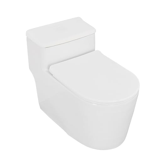 LIFEDX Toilettensitzbezug WC-Sitzbezug WC-Sitzbezüge Pads Wärmer Samt, Toilettendeckel Tank Protector Cover 2er Set mit Elastischem Boden, Toilettensitzkissen und WC Tank Deckel- White von LIFEDX