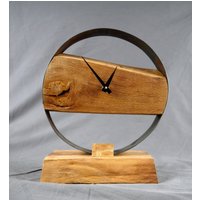 Loft Uhr Brutal Steampunk Tischuhr Holz Schreibtischuhr Industrie Antike Rustikale Dekor von LIFEHOBBY