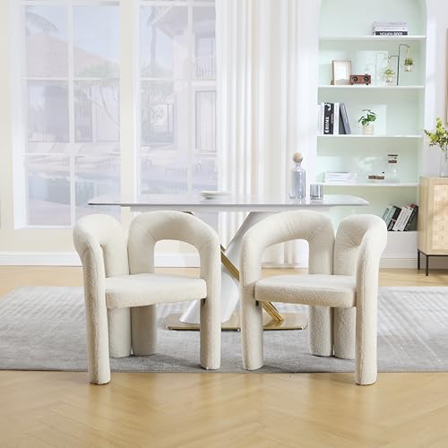 LIFEISLE Armlehnstuhl 2er Set M-Form Esszimmerstühle Polsterstuhl, Besucherstuhl für Esszimmer, Wohnzimmer, Büro, Schlafzimmer, Wartezimmer, Lobbys, Teddy Beige LIFEISLE Armlehnstuhl 2er Set M-Form Esszimmerstühle Polsterstuhl, Besucherstuhl für Esszimmer, Wohnzimmer, Büro, Schlafzimmer, Wartezimmer, Lobbys, Teddy Beige von LIFEISLE